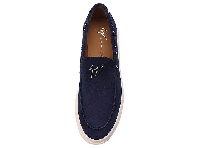 Giuseppe Zanotti Slip-on Conly String in scamosciato blu - vista 4