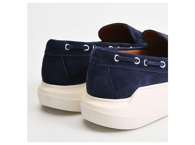 Giuseppe Zanotti Slip-on Conly String in scamosciato blu - vista 7