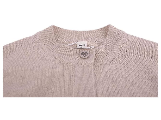 Hermès Langarm-Kaschmir-Cardigan für Damen Braun - Ansicht 11