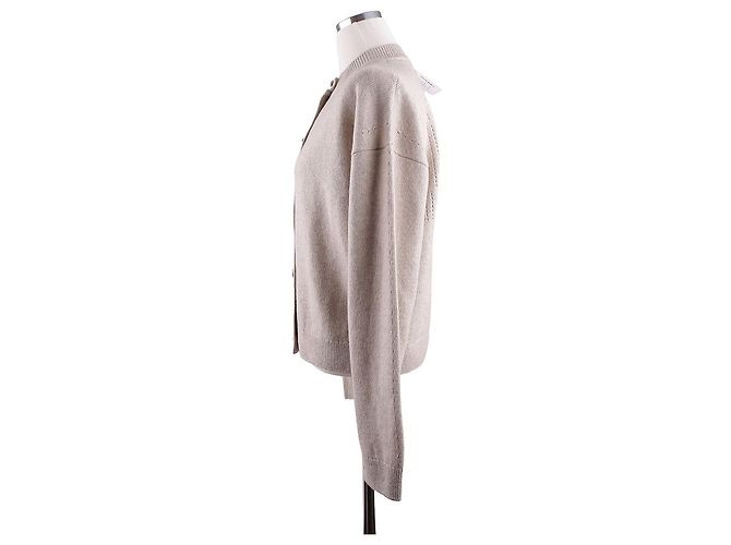 Hermès Langarm-Kaschmir-Cardigan für Damen Braun - Ansicht 15