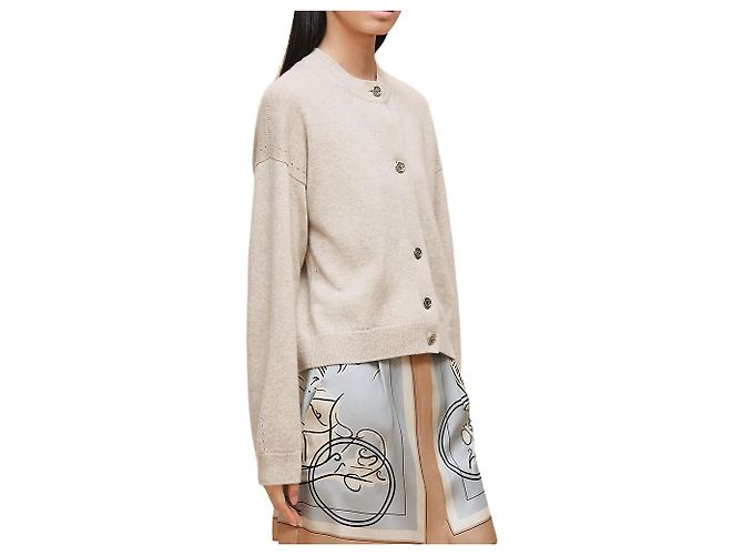 Hermès Langarm-Kaschmir-Cardigan für Damen Braun - Ansicht 5