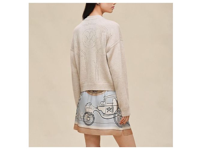 Hermès Langarm-Kaschmir-Cardigan für Damen Braun - Ansicht 7