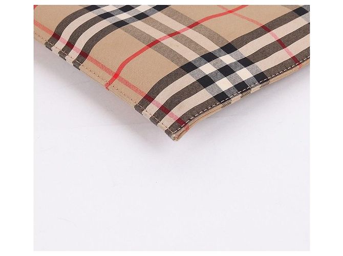 Burberry Vintage Check Fabric Strap Clutch Bag Brown - view 7