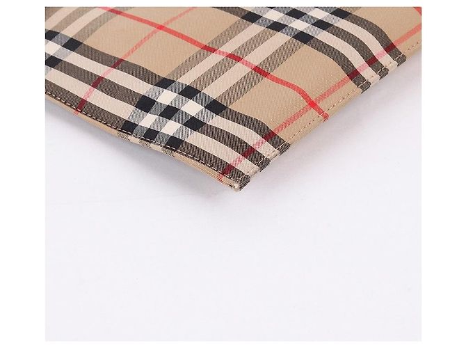 Burberry Vintage Check Fabric Strap Clutch Bag Brown - view 8