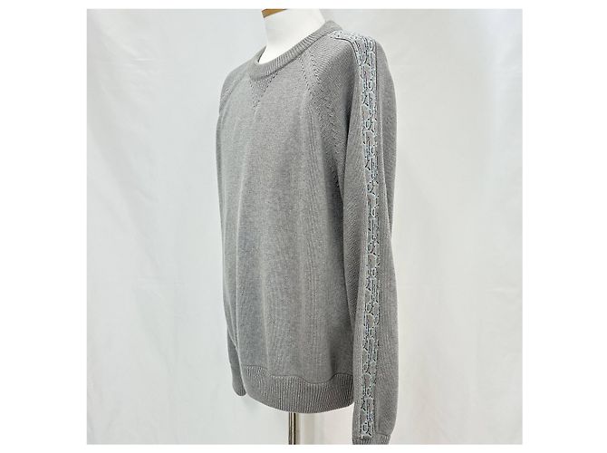 Dior Oblique Insert Knit Grey Brown - view 3