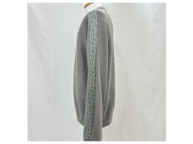 Dior Oblique Insert Knit Grey Brown - view 4