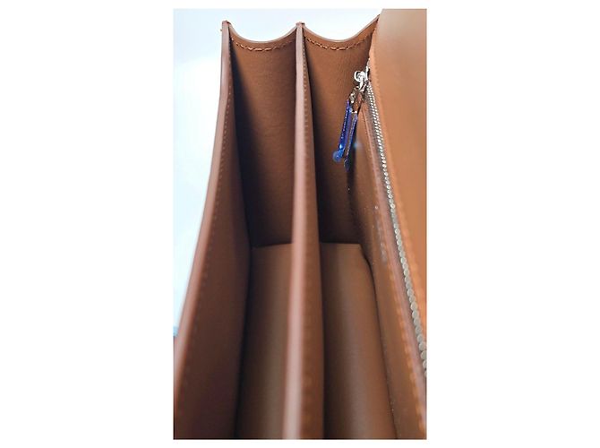 Burberry Borsa a tracolla in pelle marrone con logo TB - vista 10