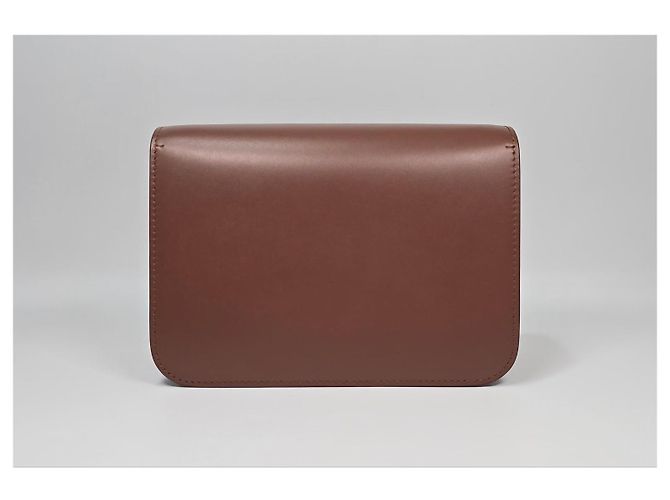 Burberry Borsa a tracolla in pelle marrone con logo TB - vista 3