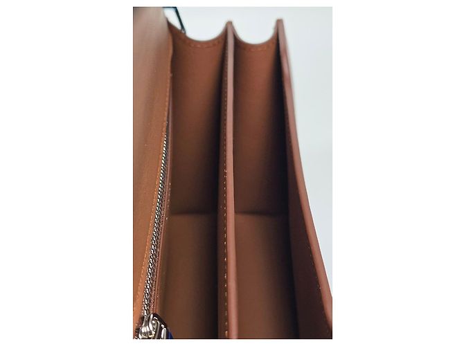 Burberry Borsa a tracolla in pelle marrone con logo TB - vista 9