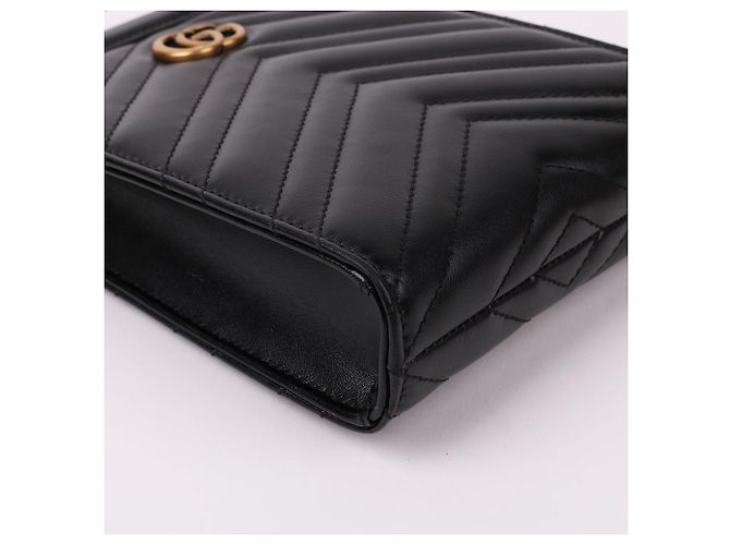 Gucci Mini borsa a tracolla con catena Matelassé Black Nero - vista 10