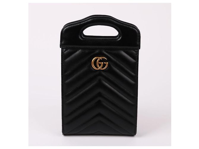 Gucci Mini borsa a tracolla con catena Matelassé Black Nero - vista 2