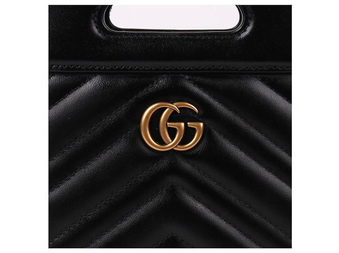 Gucci Mini borsa a tracolla con catena Matelassé Black Nero - vista 3