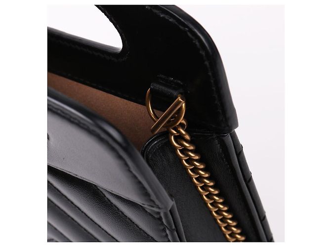 Gucci Mini borsa a tracolla con catena Matelassé Black Nero - vista 7