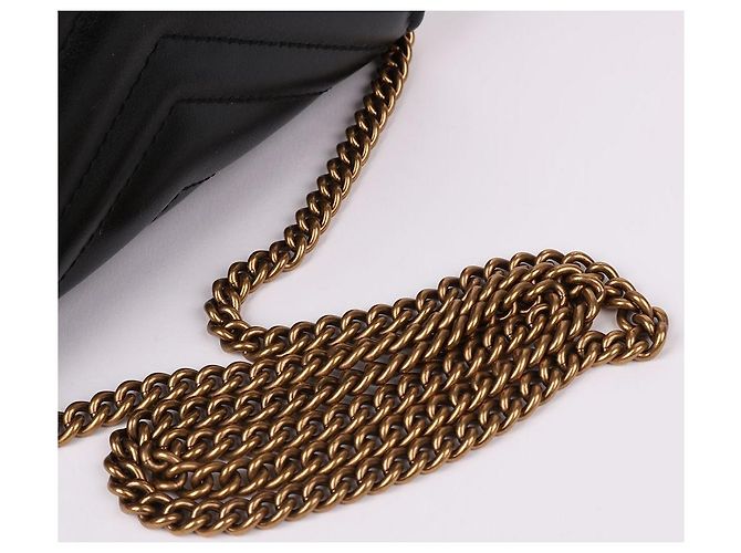 Gucci Mini borsa a tracolla con catena Matelassé Black Nero - vista 8