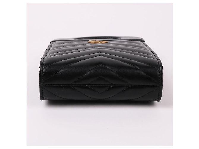 Gucci Mini borsa a tracolla con catena Matelassé Black Nero - vista 9
