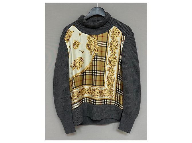 Burberry Cuello alto con panel de bufanda de lana Archive - vista 3