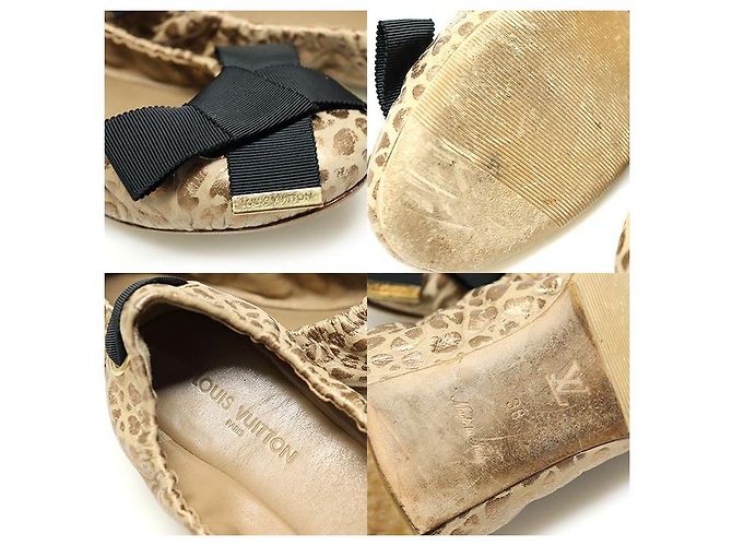 Louis Vuitton Ballerine Dolphin con dettaglio nastro stampa leopardata Marrone - vista 7