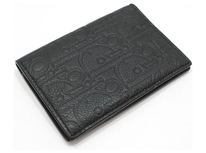 Dior Black Gravity Oblique Vertical Double Card Wallet - view 4