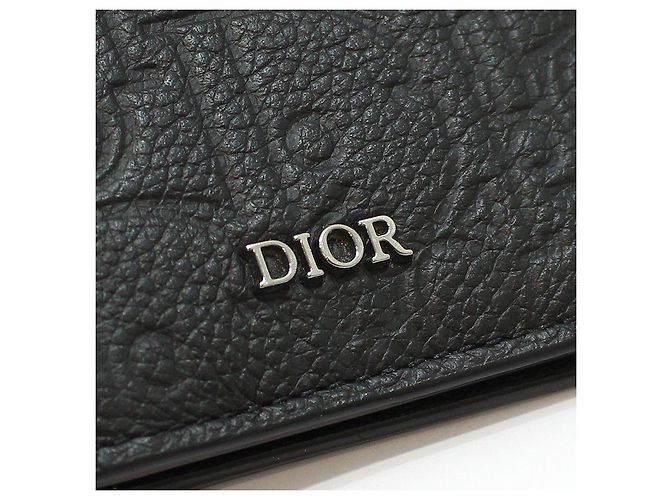 Dior Black Gravity Oblique Vertical Double Card Wallet - view 7