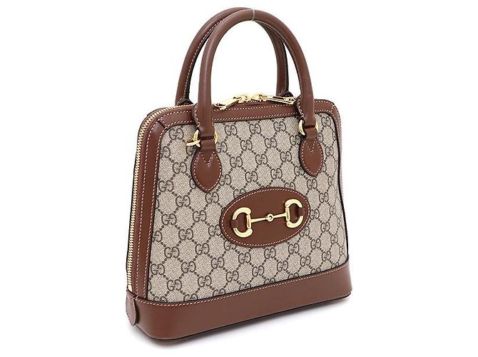 Horsebit 1955 Gucci Borsa Tote e Borsa a Spalla Horsebit Small Top Handle Marrone - vista 2