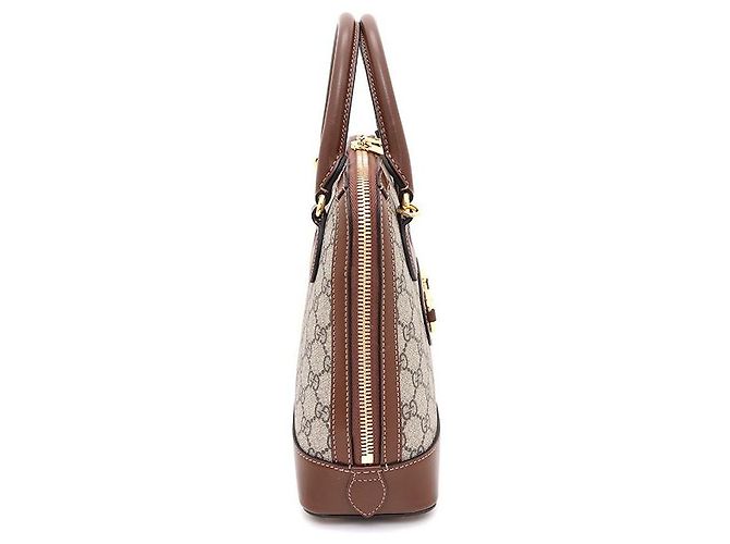 Horsebit 1955 Gucci Borsa Tote e Borsa a Spalla Horsebit Small Top Handle Marrone - vista 3