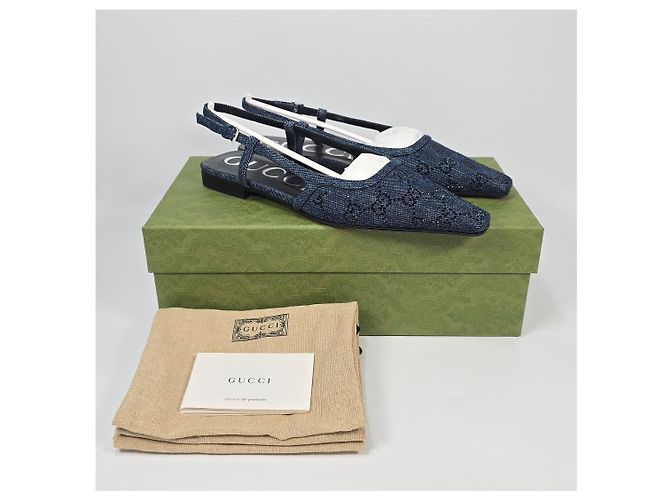 Gucci Slingback in denim GG da donna Multicolore - vista 2