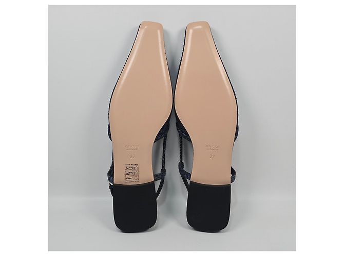 Gucci Slingback in denim GG da donna Multicolore - vista 8