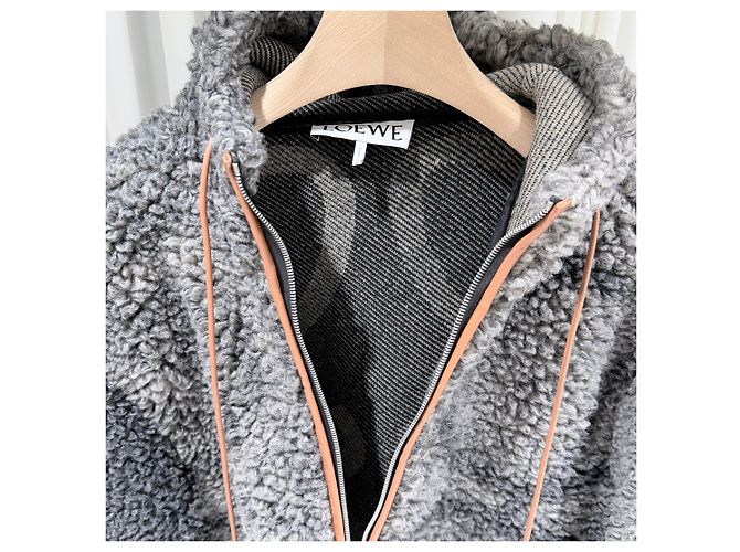 Loewe Anagram Logo Woll-Kapuzenpullover Fleecejacke Mehrfarben - Ansicht 2