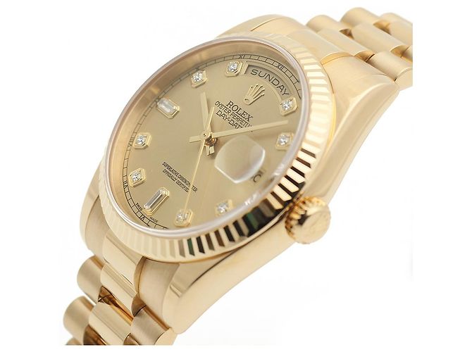 Rolex Orologio Datejust da uomo in oro con diamanti originali Giallo - vista 10