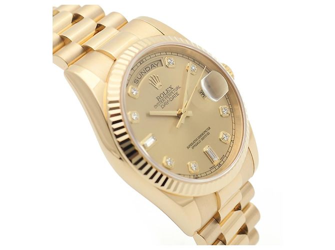 Rolex Orologio Datejust da uomo in oro con diamanti originali Giallo - vista 11
