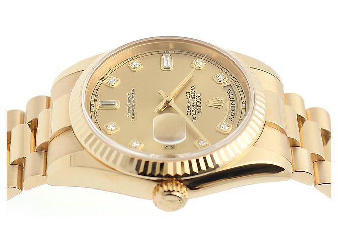Rolex Orologio Datejust da uomo in oro con diamanti originali Giallo - vista 12