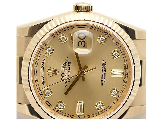 Rolex Orologio Datejust da uomo in oro con diamanti originali Giallo - vista 14