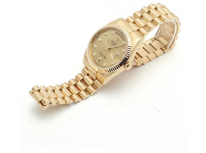 Rolex Orologio Datejust da uomo in oro con diamanti originali Giallo - vista 15