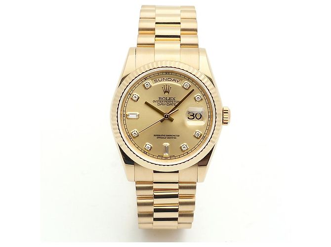 Rolex Orologio Datejust da uomo in oro con diamanti originali Giallo - vista 17