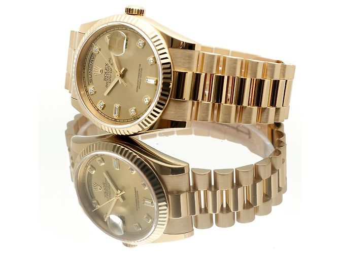 Rolex Orologio Datejust da uomo in oro con diamanti originali Giallo - vista 20