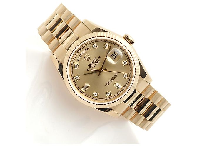 Rolex Orologio Datejust da uomo in oro con diamanti originali Giallo - vista 22