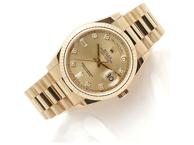 Rolex Orologio Datejust da uomo in oro con diamanti originali Giallo - vista 23