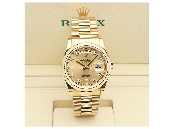 Rolex Orologio Datejust da uomo in oro con diamanti originali Giallo - vista 25