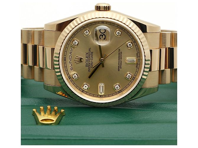 Rolex Orologio Datejust da uomo in oro con diamanti originali Giallo - vista 26