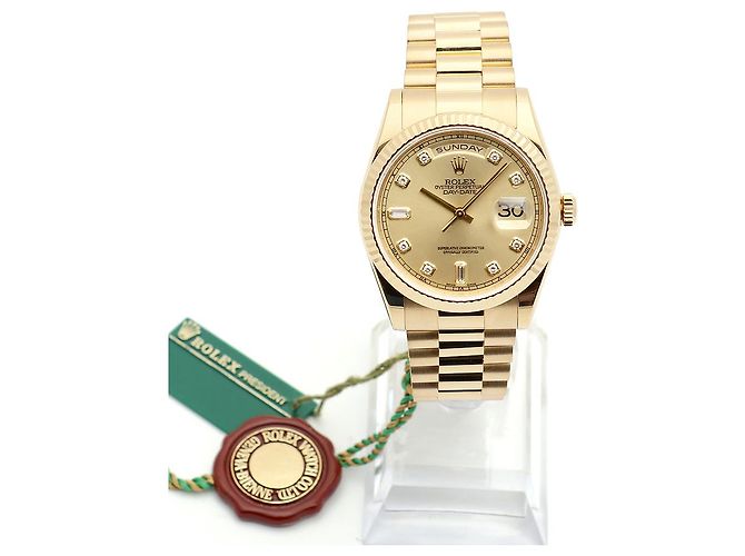 Rolex Orologio Datejust da uomo in oro con diamanti originali Giallo - vista 3