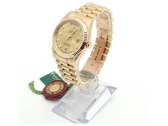 Rolex Orologio Datejust da uomo in oro con diamanti originali Giallo - vista 4