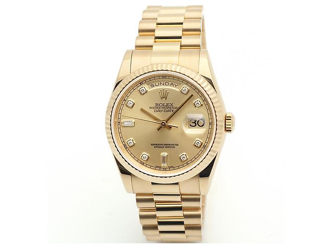 Rolex Orologio Datejust da uomo in oro con diamanti originali Giallo - vista 8