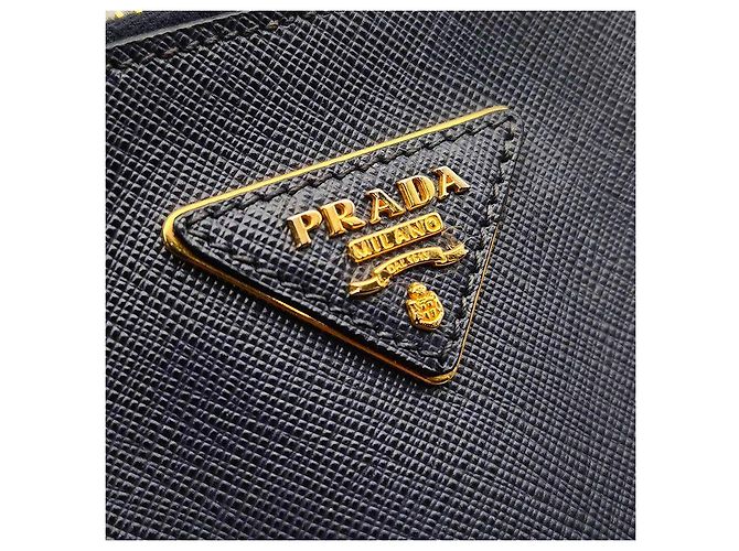 Prada Borsa Tote e Borsa a Spalla Saffiano Lux Blu - vista 8