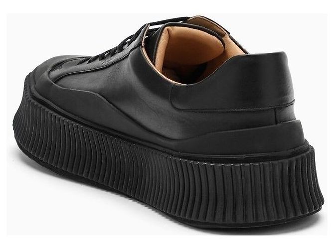 Jil Sander Sneakers in pelle oversize Nero - vista 5