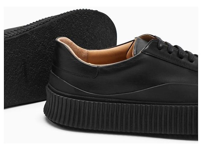 Jil Sander Sneakers in pelle oversize Nero - vista 6