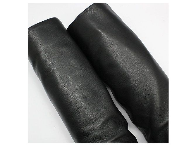 Prada Schwarze Cervone Lackleder-Stiefel - Ansicht 10