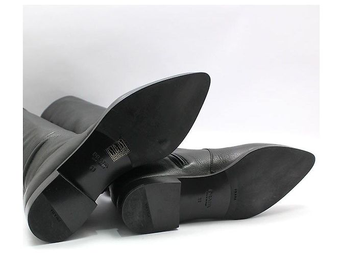 Prada Schwarze Cervone Lackleder-Stiefel - Ansicht 5