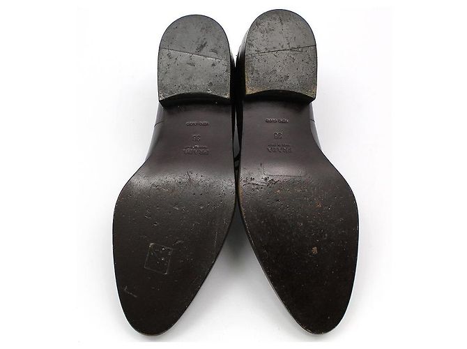 Prada Scarpe con lacci in pelle marrone da donna - vista 6