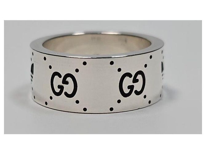 Gucci Anello largo in argento sterling con incisione del logo Adidas Trefoil Multicolore - vista 3