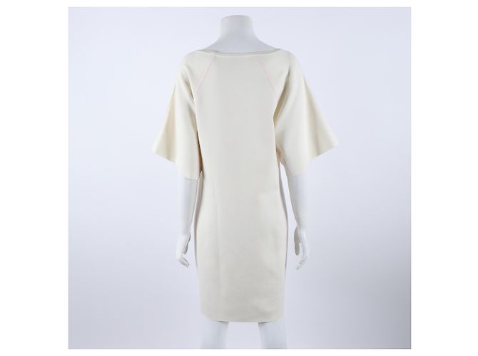 Hermès Vestido de punto de manga corta Blanco - vista 3